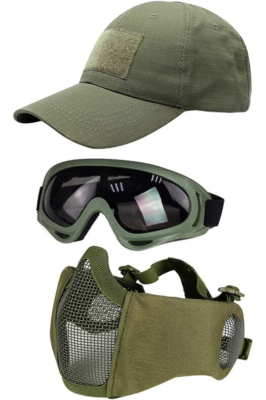 Conjunto de 3 máscaras tácticas de Airsoft para mayor protección y comodidad en juegos al aire libre