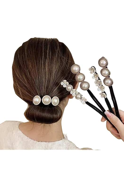 Conjunto de 4 moños mágicos para mujeres con accesorios para el cabello