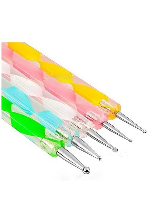Conjunto de 5 plumas de pintura para Nail Art de Bobeau: Herramientas profesionales para decorar uñas