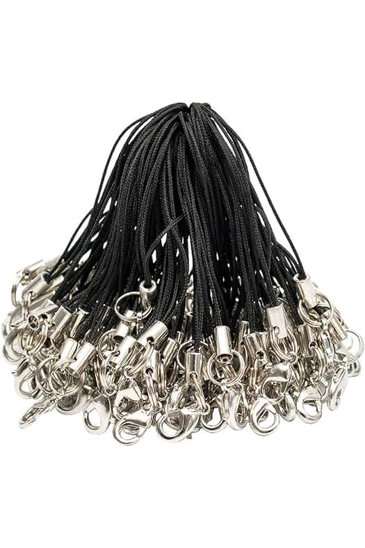 Conjunto de 50 cordones para teléfono móvil con mosquetones para mayor comodidad y estilo.