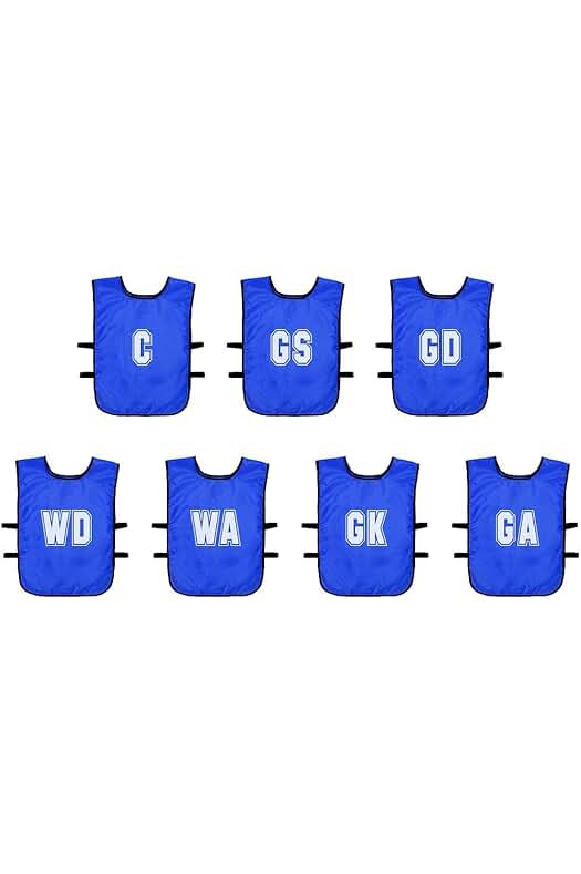 Conjunto de 7 Chalecos de Entrenamiento de Netball de Malla para Juveniles y Adultos