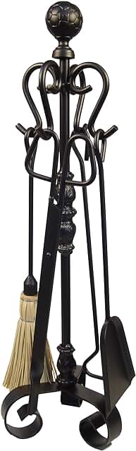 Conjunto de accesorios para chimenea Imex El Zorro, ideal para chimeneas de 70 cm.