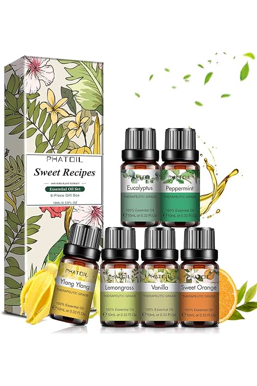 Conjunto de Aceites Esenciales Puros y Naturales para Aromaterapia y Difusores