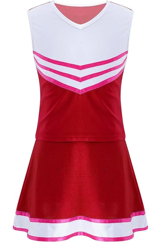 Conjunto de Animadora para Niñas: Top Corto + Falda Plisada, Perfecto para Disfraces