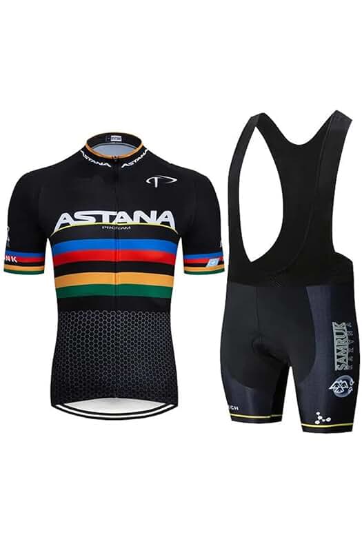 Conjunto de Ciclismo para Hombres: Jersey y Pantalones Cortos de Manga Corta Transpirables.