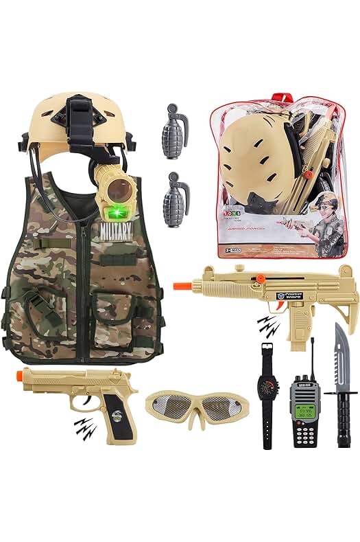 Conjunto de Disfraz de Soldado en Combate para Juego Infantil de Imitación