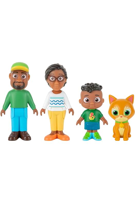 Conjunto de Figuras de CoComelon - Personajes de la Familia Cody y Amigos - Juguetes Educativos