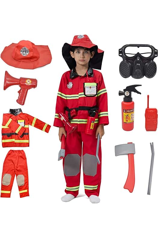 Conjunto de Juguete de Bombero para Niños - Accesorios de Juego de Rol de Bombero