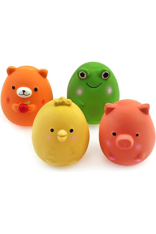 Conjunto de juguetes interactivos de látex Chiwava para cachorros, divertidos y coloridos