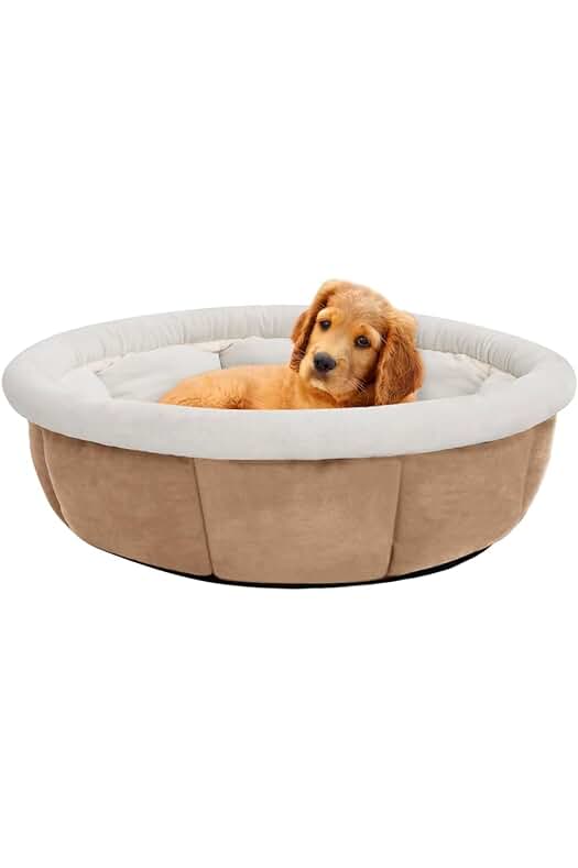 Conjunto de Muebles para Perro UTUMAX en Beige - Cama cómoda y elegante de 70x70x26 cm