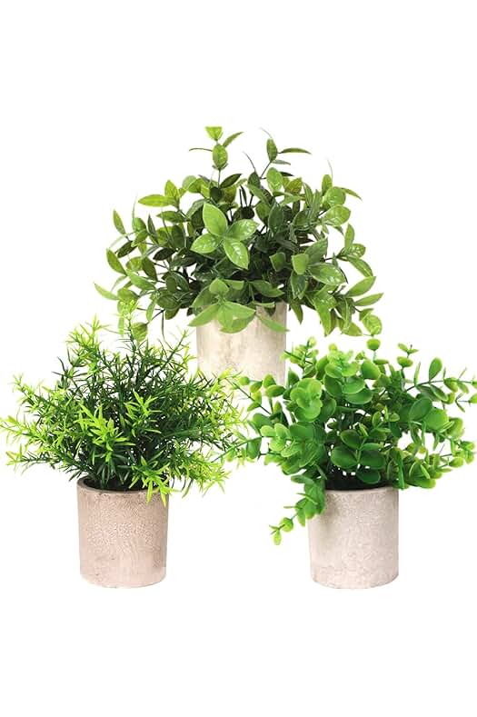 Conjunto de Plantas Artificiales en Macetas para Decoración del Hogar y Oficina