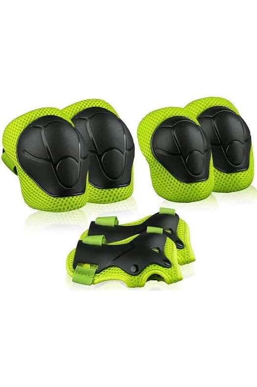 Conjunto de protección deportiva para niños: muñequeras, rodilleras y coderas para patinaje, ciclismo y equitación.