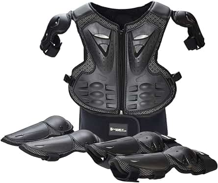 Conjunto de Protección Infantil para Deportes al Aire Libre: Rodilleras y Protector de Pecho