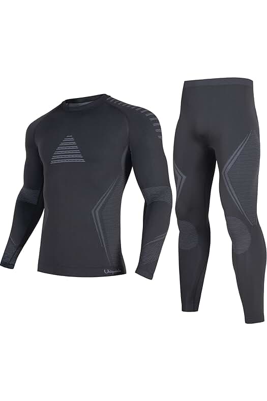 Conjunto de Ropa Interior Térmica Hombre: Transpirable, Cálida y de Secado Rápido.