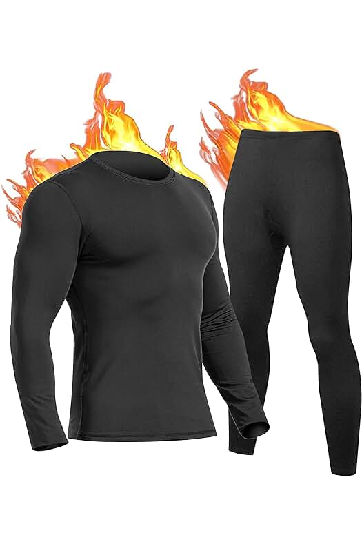 Conjunto de Ropa Interior Térmica para Hombres: Mantén el calor en invierno mientras practicas deportes.