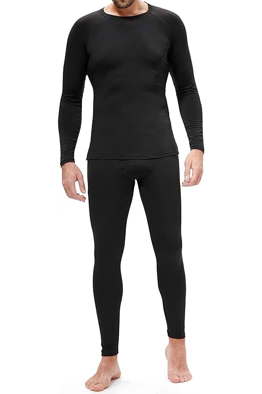 Conjunto de Ropa Térmica Hombre - Camiseta Manga Larga y Pantalones - Ideal para Deportes de Invierno.