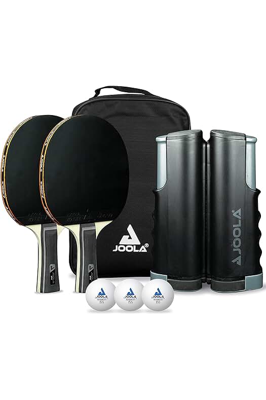 Conjunto de Tenis de Mesa JOOLA con Raqueta, Funda, Red y Pelotas - Homologado por la ITTF.