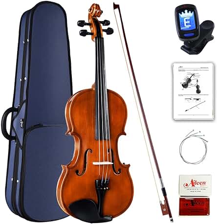 Conjunto de Violín Aileen 4/4 para Principiantes con Manual de Usuario para Jóvenes Músicos.
