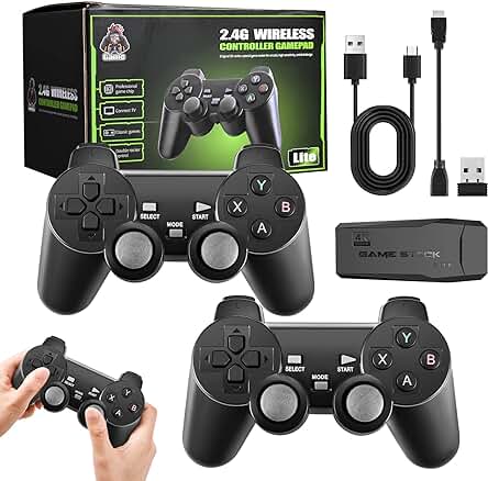 Consola de Videojuegos Retro con 10000 Juegos Clásicos y Controladores Inalámbricos