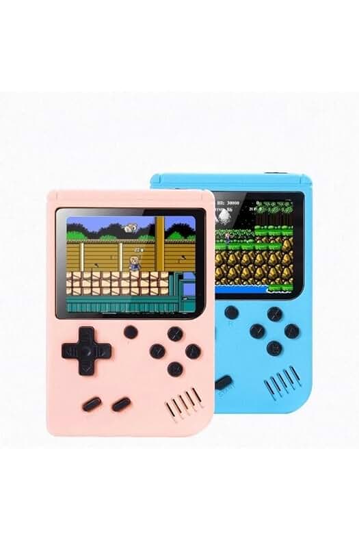 Consola Retro: Mini Consola Portátil de Videojuegos con 500 Juegos de 8 bits - Azul