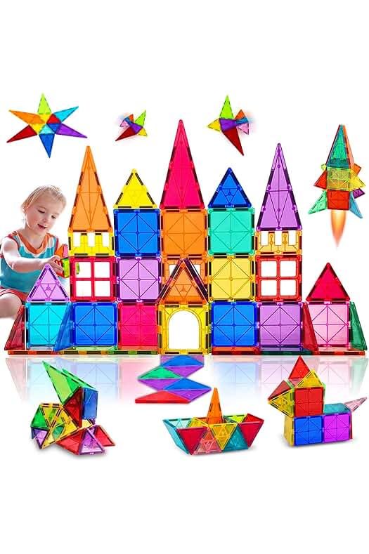 Construye y juega con los Bloques de Construcción Magnéticos para niños de 3 a 8 años
