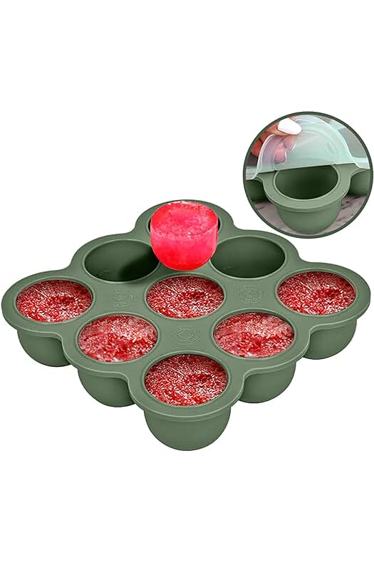 Contenedor de almacenamiento de alimentos para bebés de silicona sin BPA - ¡Perfecto para comidas caseras!