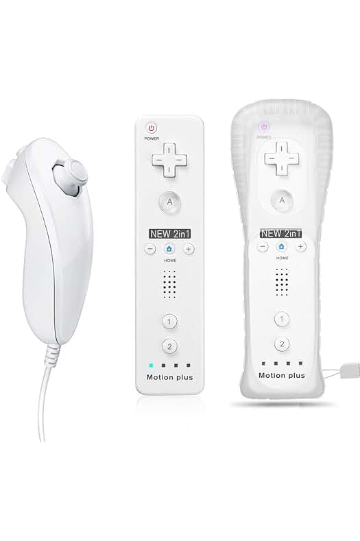 Controlador inalámbrico 2 en 1 con MotionPlus y Nunchuk para Wii