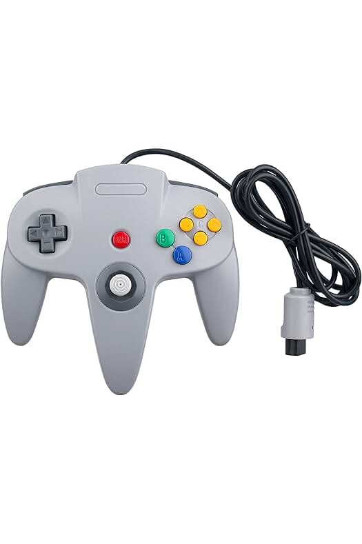 Controlador Joystick Gamepad para Nintendo 64 N64 Consola Videojuegos - Color Gris