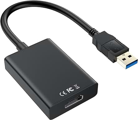 Convertidor USB a HDMI para PC/Portátil/Proyector/HDTV con Audio y Video Full HD 1080P