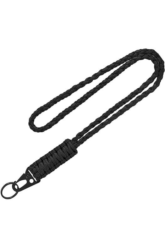 Cordón paracord resistente: llavero y soporte multiusos para llaves, tarjetas e identificaciones.