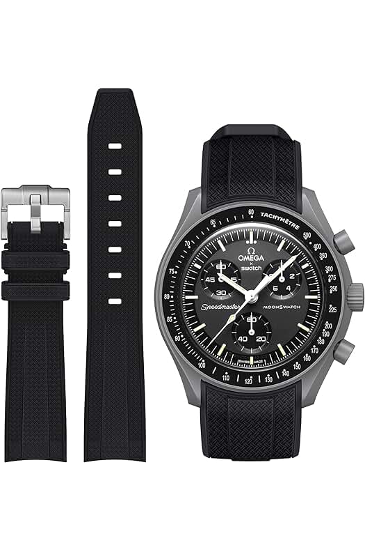 Correa de reloj de silicona de repuesto para Omega X Swatch MoonSwatch/Rolex Watch/SEIKO Watch 20mm