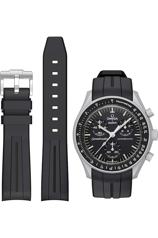 Correa de repuesto Omega MoonSwatch de 20 mm: duradera y elegante para hombres y mujeres.