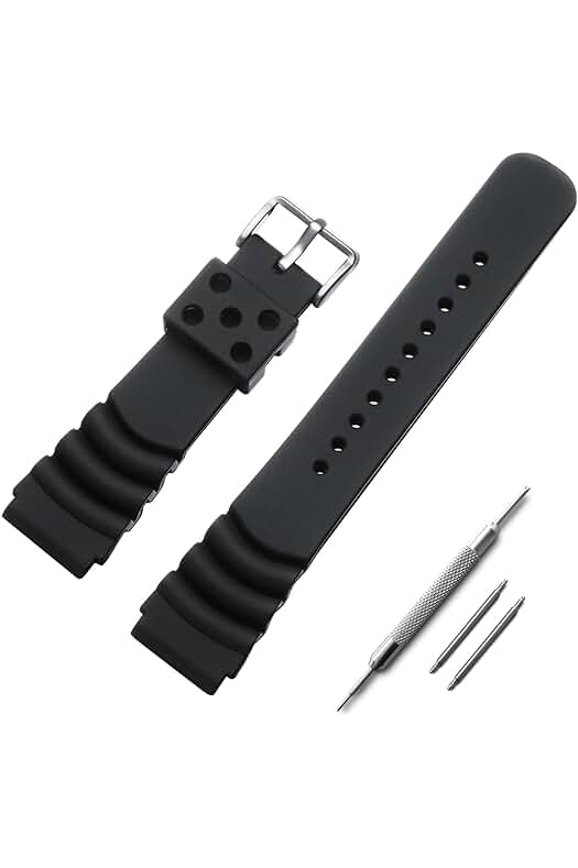 Correas de reloj de silicona para hombre: cómodas y duraderas para un estilo versátil.