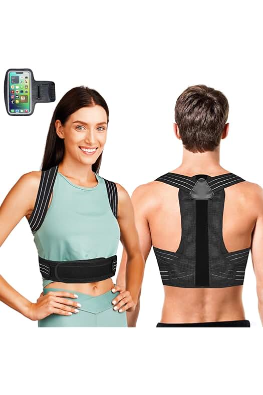 Corrector de Postura Ajustable y Transpirable para Aliviar el Dolor Cervical y Lumbar.