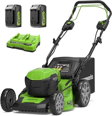Cortacésped de Batería Autopropulsada con Doble Batería y Ancho de Corte de 46 cm