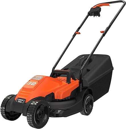 Cortacésped eléctrico BLACK+DECKER BEMW451-QS de 1200W: eficiente y potente para tu jardín.