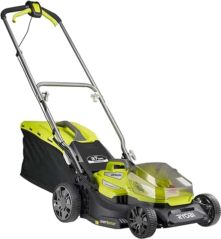 Cortacésped eléctrico inalámbrico RYOBI 18V ONE+ - Recogida y Mulching - Larga Autonomía.