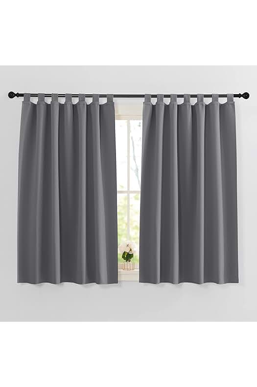 Cortinas Opacas Gris - Bloqueo total de luz para un ambiente tranquilo y acogedor.
