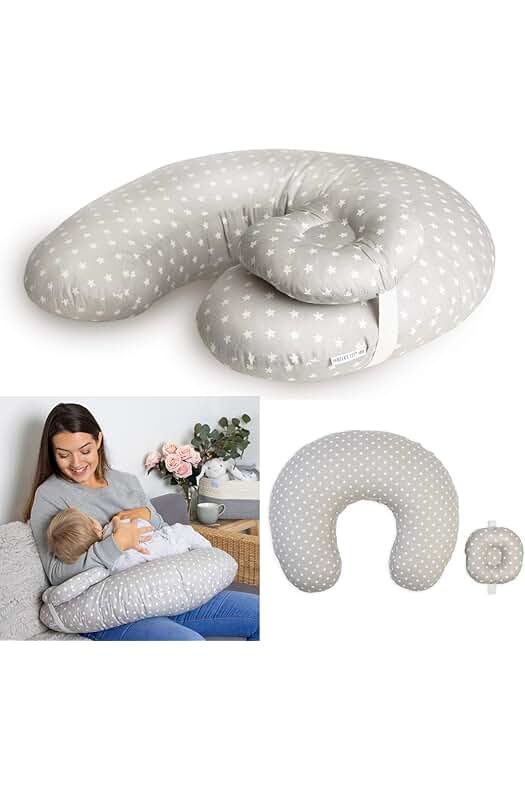 CozyFeed® Almohada de lactancia ergonómica, suave y versátil con funda lavable de algodón
