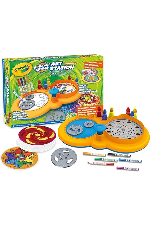 Crayola - Set Deluxe Gira y Crea para Crear Mandalas y Espirales, Actividad Creativa para Niños.
