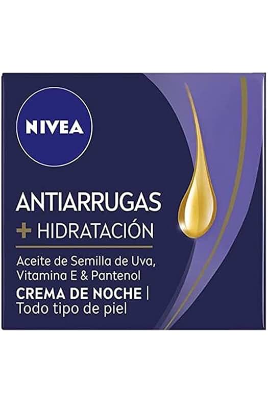 Crema Anti-arrugas Nocturna NIVEA: Hidratante y Regeneradora de Piel, Reduce Arrugas - 50ml.