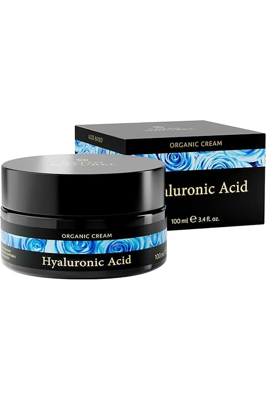 Crema Facial Hidratante Mujer - Fórmula Orgánica con Ácido Hialurónico y Vitamina E
