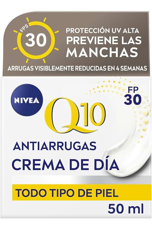 Crema facial NIVEA Q10 Power Antiarrugas con triple defensa y factor de protección 30.