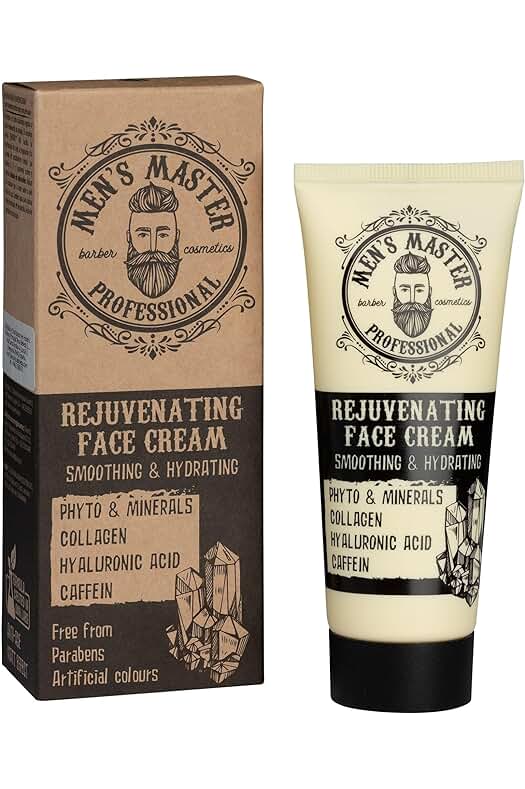 Crema facial para hombres: Potente fórmula rejuvenecedora con colágeno y ácido hialurónico | 75 ML