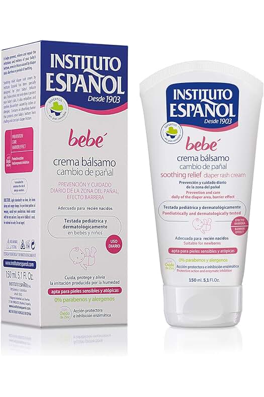 Crema para pañal de bebé del Instituto Español - Cuidado suave y eficaz.