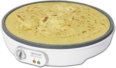 Crepera Fun Crepestone de Cecotec con revestimiento antiadherente y termostato regulable. ¡Deliciosas crepes en casa!