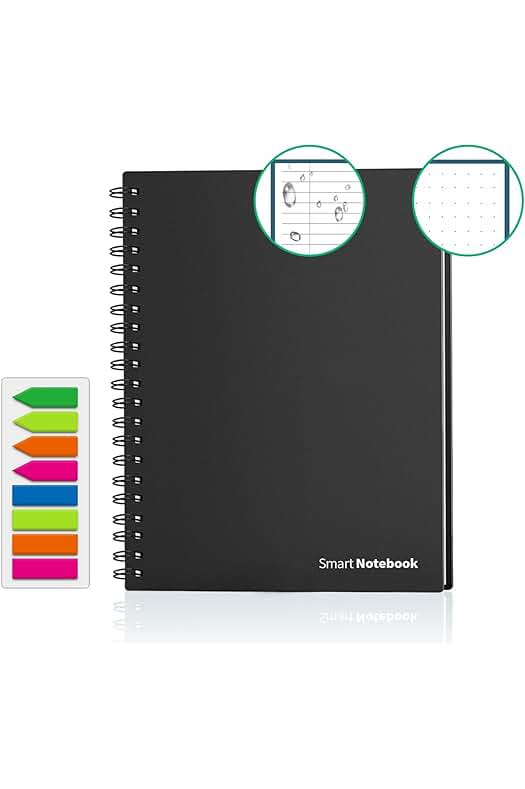 Cuaderno Digital Inteligente: Escaneo a PDF, Borrable y Reutilizable con Lápiz y Micro paño.
