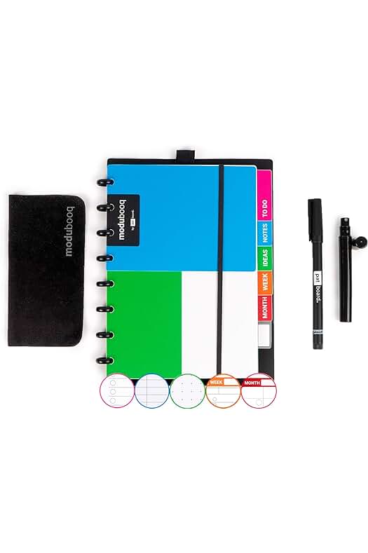 Cuaderno modular reutilizable A5 con sistema Discbound y tecnología duratech3 - ModuNote