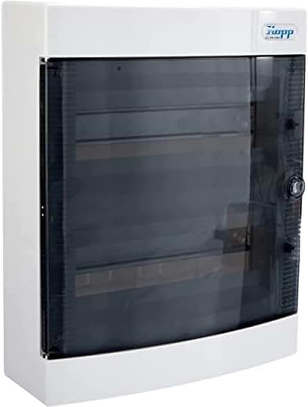 Cuadro de Distribución Kopp 350912048 - Organizador de Electricidad para 24 Módulos, Gris/Negro.