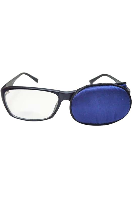 Cubierta de seda azul para corregir el estrabismo y mejorar la agudeza visual en niños/adultos.